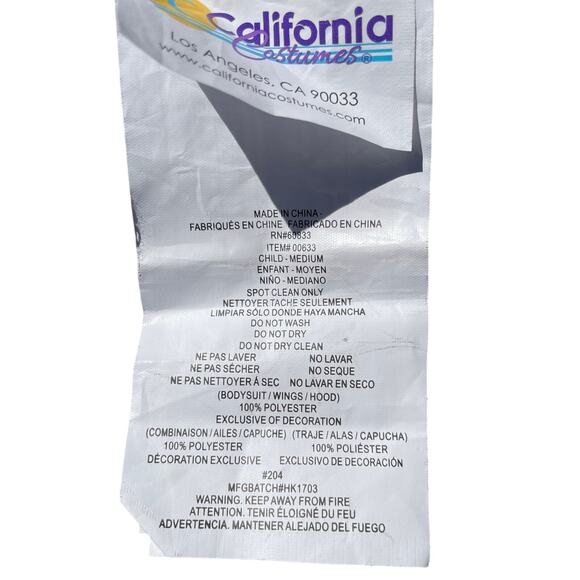 Child’s Gray Ghastly Gargoyle Long Sleeve Bodysuit and Wings Size M (8-10) - Picture 6 of 8